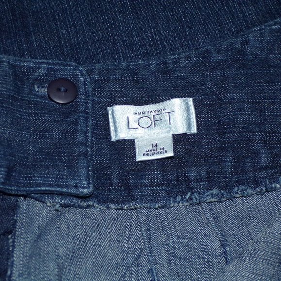 NWOT Loft Embroidered Waist Denim Skirt - Picture 4 of 4